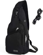 versatile crossbody charging backpack: the perfect multipurpose shoulder daypack logo