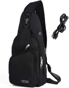 img 4 attached to Versatile Crossbody Charging Backpack: The Perfect Multipurpose Shoulder Daypack