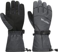 🧤 velazzio ski gloves - eco-friendly with dupont sorona: waterproof, breathable, and touchscreen-compatible logo