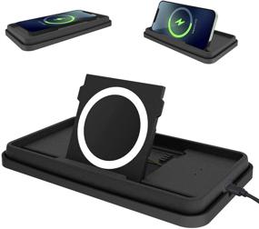 img 4 attached to 🔌 15W Qi Fast Car Wireless Charger Pad Mount: iPhone 12/11/Pro Max/XS/XR/X/8, Samsung S10/S9/S8/Note10/Note9 Compatible