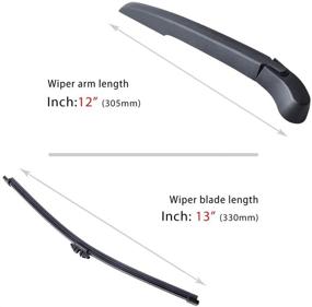 img 3 attached to 🚗 OTUAYAUTO Rear Windshield Wiper Arm Blade Set for BMW X3 2011-2016 - OEM Replacement
