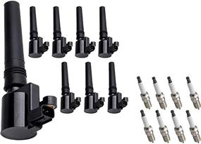 img 4 attached to 🔥 ENA Ignition Coil Pack and Spark Plug Set of 8 for Ford Jaguar Lincoln Thunderbird 3.9L/S Type 4.0L/LS 3.9L - FD506 Replacement