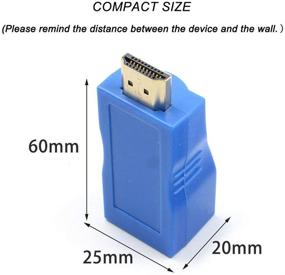 img 2 attached to 🔌 Золотой HDMI-адаптер Golden^Li: 2 шт. передатчик и приемник для сетевого HDMI-усилителя, удлинитель Ethernet CAT5 CAT6 - преобразователь 1080P для ТВ с высоким разрешением, HD ТВ, DVD.