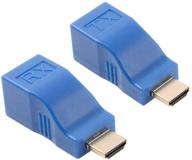 🔌 золотой hdmi-адаптер golden^li: 2 шт. передатчик и приемник для сетевого hdmi-усилителя, удлинитель ethernet cat5 cat6 - преобразователь 1080p для тв с высоким разрешением, hd тв, dvd. логотип