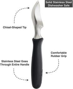 img 2 attached to Premium Quality BALCI Ice Cream Scoop - Durable Stainless Steel with 🍦 Non-Slip Rubber Grip - Professional Metal Ice-Cream Spade - Easy to Clean - Black