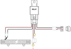 img 1 attached to Nilight - 10019W LED Light Bar Wiring Harness Kit 12AWG Heavy-Duty 12V 5-Pin Rocker Switch Laser On/Off Waterproof Switch Power Relay Blade Fuse-1 Lead with 2-Year Warranty