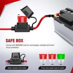 img 3 attached to Nilight - 10019W LED Light Bar Wiring Harness Kit 12AWG Heavy-Duty 12V 5-Pin Rocker Switch Laser On/Off Waterproof Switch Power Relay Blade Fuse-1 Lead with 2-Year Warranty