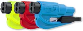 img 4 attached to 🚨 RESQME Family Pack of 3: The Original Emergency Keychain Car Escape Tool - Seatbelt Cutter and Window Breaker - Made in USA - Red, Blue, Safety Yellow