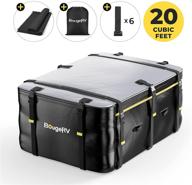 🚘 bougerv 20 cubic feet rooftop cargo carrier bag: waterproof, anti-slip mat, soft-shell luggage storage bag for cars with/without side rails - perfect for camping, ski trips, and vacation logo