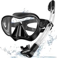 🤿 bairuifu foldable dry top snorkel set – anti-fog tempered glass scuba mask with professional snorkeling gear for adults logo