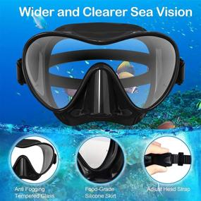 img 3 attached to 🤿 Bairuifu Foldable Dry Top Snorkel Set – Anti-Fog Tempered Glass Scuba Mask with Professional Snorkeling Gear for Adults