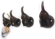 🐾 lulu decor - cast iron dog tail hooks (set of 4) - heavy-duty key loose hook логотип