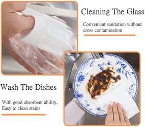 img 1 attached to 🧻 Kitchen Paper Towel - Household & Kitchen Towels, Reusable Cleaning Wipe, Disposable Cleaning Cloth, Dish Cloths, Wash Towels & Dish Rags - 80 Sheets