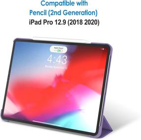 img 3 attached to 📱 JETech Purple iPad Pro 12.9-Inch Case (2020/2018 Model, 4th/3rd Generation) - Compatible with Pencil, Auto Wake/Sleep Cover