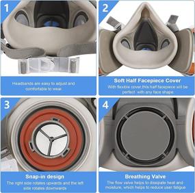 img 2 attached to Ultimate Woodworking Protection: Reusable Facepiece Chemicals for Enhanced Safety