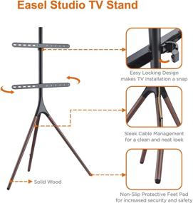 img 3 attached to Universal Screen Tripod TV Display Stand for 45-65 inches, Adjustable TV Mount with Swivel and Tripod Base by Link2Home