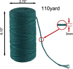 img 3 attached to Versatile 110Yards Macrame: Ideal for Knitting, Decorative Projects, and Crafting