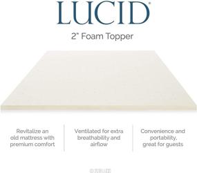 img 2 attached to 🛏️ 2-Inch Traditional Foam Mattress Topper - Hypoallergenic - Ventilated - Full Size - Conforming Support
