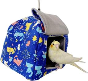 img 3 attached to Bird Tent Plush Hammock Parrot Hanging Nest for Cage, Winter Snuggle Sleeping Cave for Hamster Rat Parakeets Conure Cockatiel Lovebird, Small Animals Habitat Hideaway Hut Swing House Bed