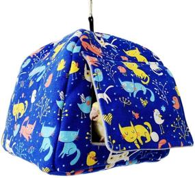 img 1 attached to Bird Tent Plush Hammock Parrot Hanging Nest for Cage, Winter Snuggle Sleeping Cave for Hamster Rat Parakeets Conure Cockatiel Lovebird, Small Animals Habitat Hideaway Hut Swing House Bed