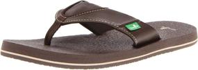 img 1 attached to Sanuk Kids Boy's Cozy Root Beer Sandal (Little Kid/Big Kid)