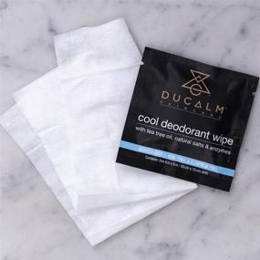 img 3 attached to 🌿 Ducalm Skincare Cool Deodorant Wipes (14 Count) - Refreshing Tea Tree Oil Infused Towelette with Natural Salts and Enzymes - Effective Body Odor Neutralizer - Paraben Free