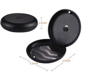 img 2 attached to 🦷 Black Orthodontic Retainer Case - Pack of 2, Durable & Sturdy Retainer Storage Case
