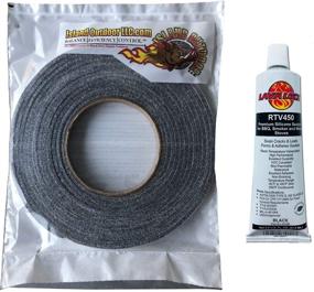 img 3 attached to 🔥 LavaLock Self Stick Kit: 1/2" x 1/8" Grey BBQ Smoker Gasket with Black RTV Grill Sealer - Hi-Temp Solution