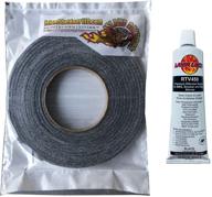 🔥 lavalock self stick kit: 1/2" x 1/8" grey bbq smoker gasket with black rtv grill sealer - hi-temp solution logo