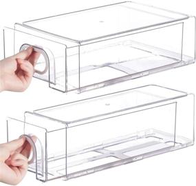 img 1 attached to 🧊 White Refrigerator Organizer Bins, Pantry Cabinet Organizers 6-Pack Set