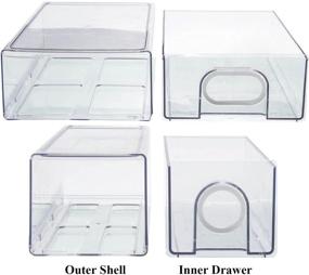 img 2 attached to 🧊 White Refrigerator Organizer Bins, Pantry Cabinet Organizers 6-Pack Set