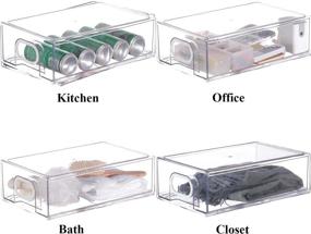 img 3 attached to 🧊 White Refrigerator Organizer Bins, Pantry Cabinet Organizers 6-Pack Set