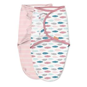 img 4 attached to SwaddleMe Original Swaddle – Large Size, 3-6 👶 Months, 2-Pack (Feather Stripe) - Maximize Baby Comfort and Style