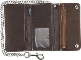 img 2 attached to 👨 Men's Vintage Leather Tri-Fold Wallet with Secure Closure - Ideal for Wallets, Card Cases & Money Organizers