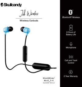 img 1 attached to Skullcandy Bluetooth Microphone Hands Free Rechargeable Headphones for Earbud Headphones