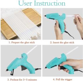 img 1 attached to FL Mini Hot Glue Gun for Kids - High Temperature Melt Glue Gun Kit with 15 Glue Sticks, Aqua (FQ-118)