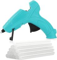 fl mini hot glue gun for kids - high temperature melt glue gun kit with 15 glue sticks, aqua (fq-118) logo