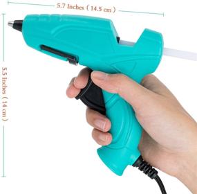 img 2 attached to FL Mini Hot Glue Gun for Kids - High Temperature Melt Glue Gun Kit with 15 Glue Sticks, Aqua (FQ-118)