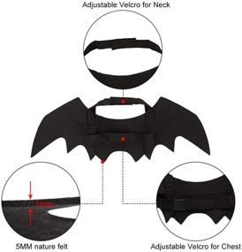 img 2 attached to 🦇 Halloween Pet Bat Wings Costume - BWOGUE Dog Cosplay Apparel for Small to Large Sized Dogs with Party Decoration