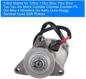 img 3 attached to 🛵 WATERWICH 3-Bolt Starter Kit with Wiring for Tao Tao 125cc 110cc-50cc ATV and Dirt Bike Models – Coolster, Chinese Pit Bikes, 4-Wheelers, Go Karts, Dune Buggy, Sandrail, Quad, SSR, Roketa