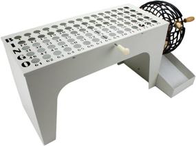 img 3 attached to Professional Steel Tabletop Bingo Set by Royal Bingo Supplies - EZ-Reset with 75 Carved Wooden Balls, Cage, and Masterboard