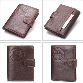 img 1 attached to Contacts Genuine Leather Passport Trifold Travel Accessories