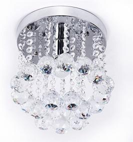 img 1 attached to 💡 Modern Crystal Chandeliers Light, Zeefo Mini Style Flush Mount Fixture with Crystal Ceiling Lamp for Hallway, Bar, Kitchen, Dining Room, Kids Room (8 inch)