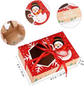 img 2 attached to 🎁 PRETYZOOM Set of 12 Christmas Cookie Boxes - Kraft Paper Treat Boxes for Pastries, Cupcakes, Cookies, Brownies, Donuts - Ideal Christmas Party Favors