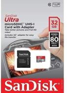 💾 карта памяти sandisk ultra 32 гб uhs-i class 10 microsdhc - скорость до 80 мб/с (sdsqunc-032g) с адаптером. логотип