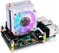 🌀 high-performance raspberry pi cooling fan with rgb led- makerfocus ice tower cooler + heatsink- compatible with raspberry pi 4b, 3b+, and 3b logo
