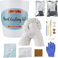 🎁 greener mindset hand casting kit: diy gift for couples, wedding, anniversary, family & kids - plaster hand mold kit w/ gloves, paints & tools logo