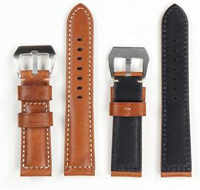 img 3 attached to 👔 Stylish LANGPIN Leather Watch Bands for Men - Perfect Blend of Elegance and Durability