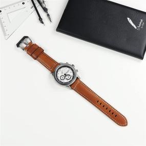 img 2 attached to 👔 Stylish LANGPIN Leather Watch Bands for Men - Perfect Blend of Elegance and Durability