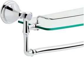 img 3 attached to Enhance your Bathroom with the Sleek Chrome DELTA Cassidy Towel Rack with Glass Shelf – a Perfect Bathroom Accompaniment (79710 18 Inch)